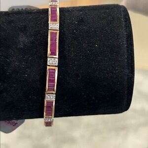 437086 14k Ruby and Diamond bracelet 6.75
